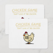 Chicken Game Don't Look At The Chicken Funny Chick Kaart (Voorkant / Achterkant)