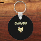 Chicken Game Don't Look At The Chicken Funny Chick Sleutelhanger (Voorkant)