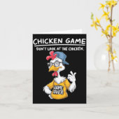 Chicken Game Humorous Family Tee - Uni-adults &amp Kaart (Gele Bloem)
