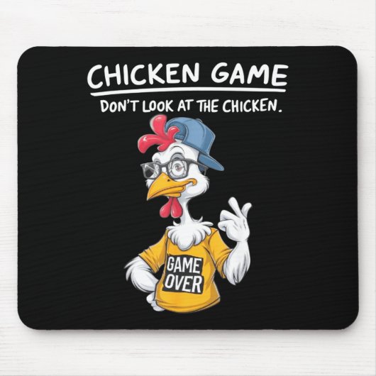 Chicken Game Humorous Family Tee - Uni-adults &amp Muismat (Voorkant)