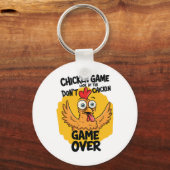 Chicken Game Kijk niet naar de Chicken Meme Grappi Sleutelhanger (Voorkant)