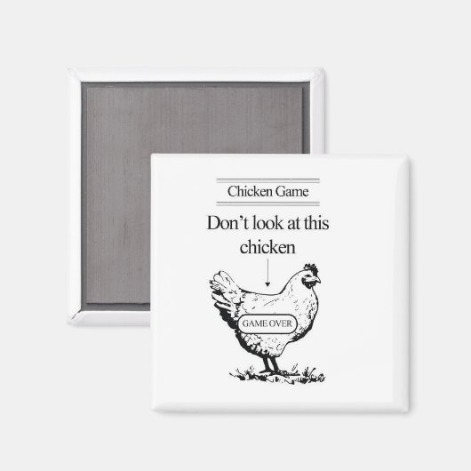 Chicken Game magneet (Voorkant / Achterkant)