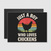 Chicken Gewoon een jongen die van retro Boerderij  (Voorkant / Achterkant)