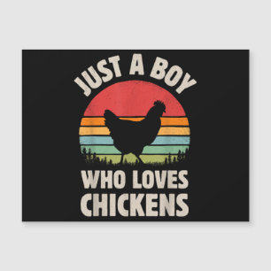 Chicken Gewoon een jongen die van retro Boerderij 