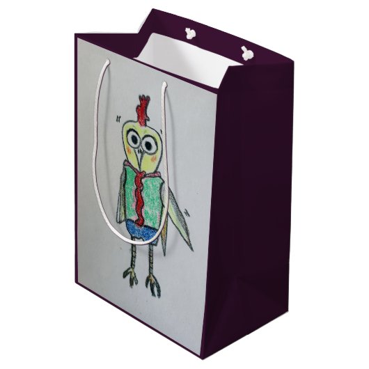 Chicken Gift Bag Medium Cadeauzakje (Achterkant Gekanteld)