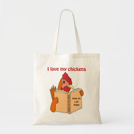 Chicken Gifts I Love My Chickens Resusabale Bag Tote Bag (Voorkant)