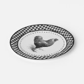 Chicken Gingham Papieren Bordje (Gekanteld)