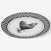 Chicken Gingham Papieren Bordje (Gekanteld)