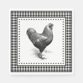 Chicken Gingham Servet (Voorkant)
