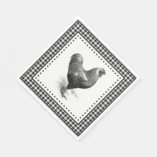 Chicken Gingham Servet (Hoek)