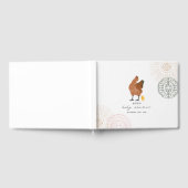 Chicken Girl Baby shower Pink Sage Gastenboek (Volledig)
