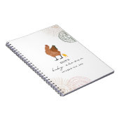 Chicken Girl Baby shower Pink Sage Notitieboek (Rechterzijde)