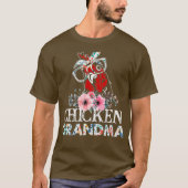Chicken Grandma Floral T-shirt (Voorkant)