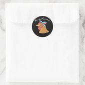 Chicken Grandma Ronde Sticker (Tas)