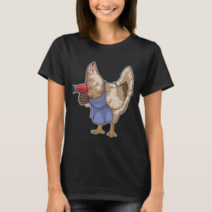Chicken Hairdresser Hair-droger T-shirt