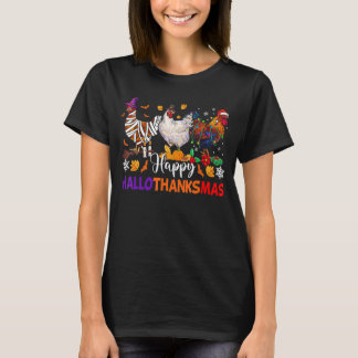 Chicken Halloween Happy Hanksmas herfst dan T-shirt