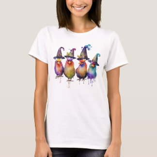 Chicken Halloween heksen T-shirt