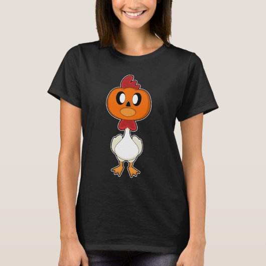Chicken Halloween Pumpkin T-shirt (Voorkant)