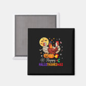 Chicken Halloween Thanksgiving Xmas Happy Hallotha Magneet (Voorkant / Achterkant)