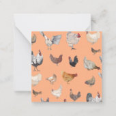 Chicken Happy Notecards Notitiekaartje (Achterkant)