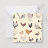 Chicken Happy Notecards Notitiekaartje (Achterkant)