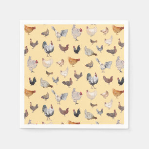Chicken Happy Paper & Party-Borden Napkins Servet