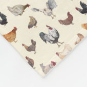 Chicken Happy-patroon Fleece Deken (Hoek)