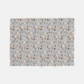 Chicken Happy-patroon Fleece Deken (Voorkant (Horizontaal))