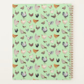 Chicken Happy-patroon Light Green Planner (Achterkant)