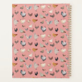 Chicken Happy Patroon Roos Roze Planner (Achterkant)