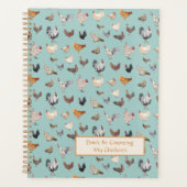 Chicken Happy-patroon Warm Grey Planner (Voorkant)