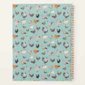 Chicken Happy-patroon Warm Grey Planner (Achterkant)