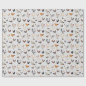 Chicken Happy Wrapping Paper Cadeaupapier (Vlak)