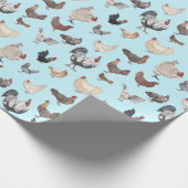 Chicken Happy Wrapping Paper Cadeaupapier (Hoek)