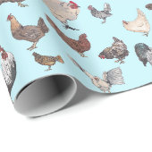 Chicken Happy Wrapping Paper Cadeaupapier (Rol Hoek)