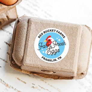 Chicken Head Boerderij Fresh Eggs Karton Label