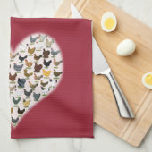 Chicken Heart Theedoek (Quarter Fold)