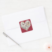 Chicken Heart Vierkante Sticker (Envelop)