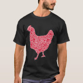 Chicken Hearts Valentijnsdag Hen Fowl Lover Girl T-shirt (Voorkant)