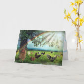 Chicken Heaven Sympathy Card Kaart (Gele Bloem)