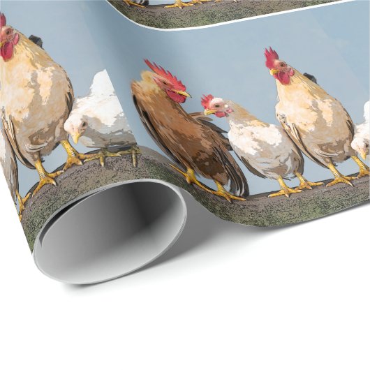Chicken Hen Cadeaupapier (Rol Hoek)