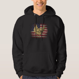 Chicken Hen Farmer - 4 juli Amerikaanse Vlag Vin Hoodie