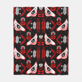 Chicken Hen Folk Art Fleece Deken (Voorkant)