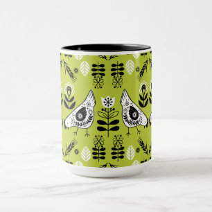 Chicken Hen Folk Art Mok