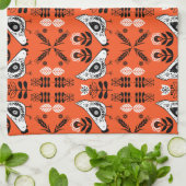 Chicken Hen Folk Art Theedoek (Gevouwen)