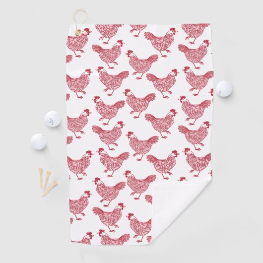 Chicken Hen Golfhanddoek (Insitu)
