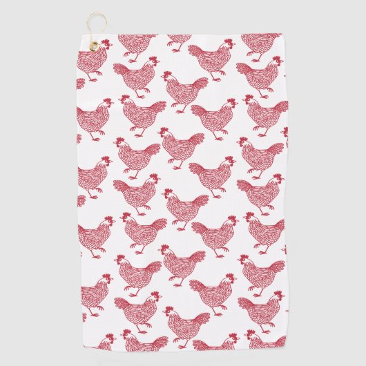 Chicken Hen Golfhanddoek (Voorkant)