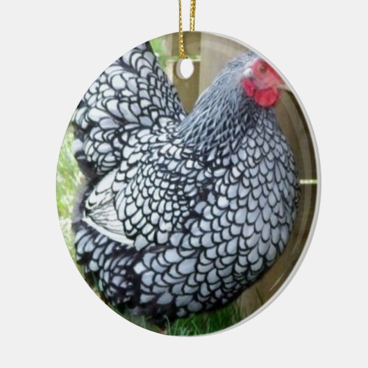 Chicken Hen Keramisch Ornament (Links)