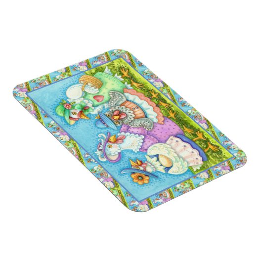 CHICKEN HEN PARTIJ, LAND FEATHERED FRIENDS Funny Magneet (Rechterzijde)