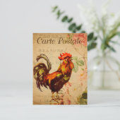 Chicken Hen Rooster afbeelding Frans Briefkaart (Staand voorkant)